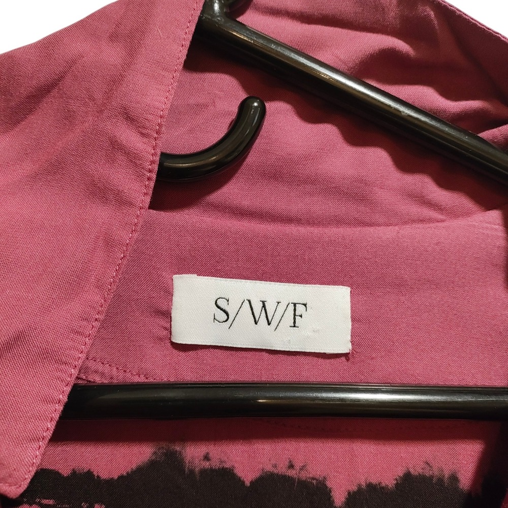 S/W/F Revolve Rose Pink Black Tie Dye Long Resort Sleeve Wide Leg Jumpsuit Large - Picture 8 of 10
